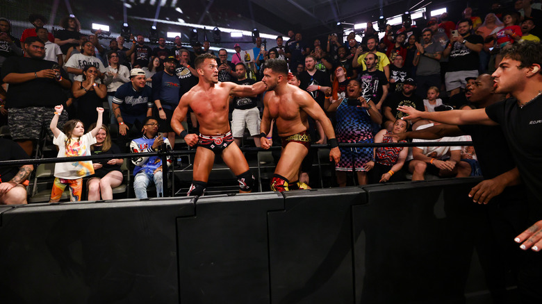 Ricky Saints battles Ethan Page in the crowd on "WWE NXT"