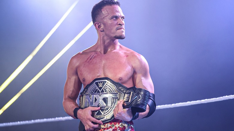 Ricky Saints stands tall as NXT Champion.