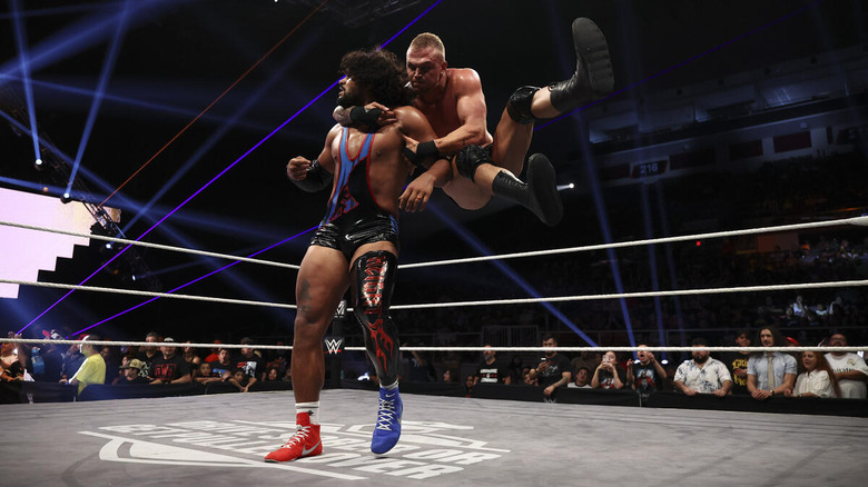 Myles Borne hits Borne Again on Tavion Heights at "WWE NXT" Heatwave 2026