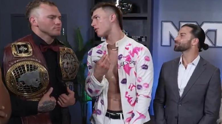 Myles Borne backstage with Jackson Drake and Robert Stone