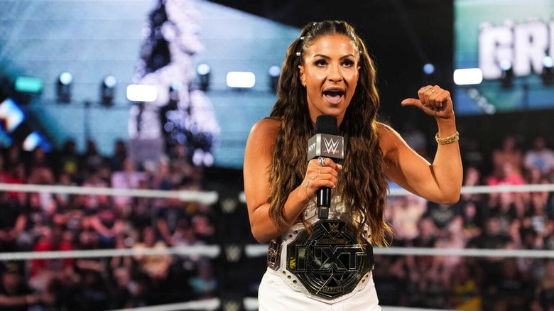 WWE NXT Women's Champion Kendal Grey in the ring