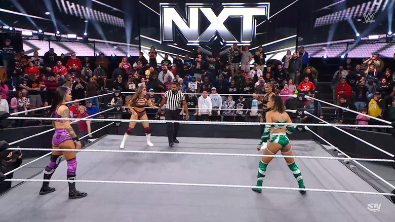 The four women in the ring