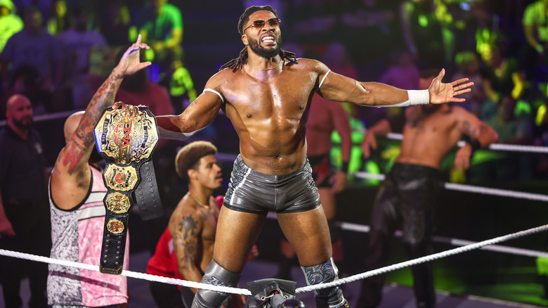 Trick Williams poses with TNA Title belt