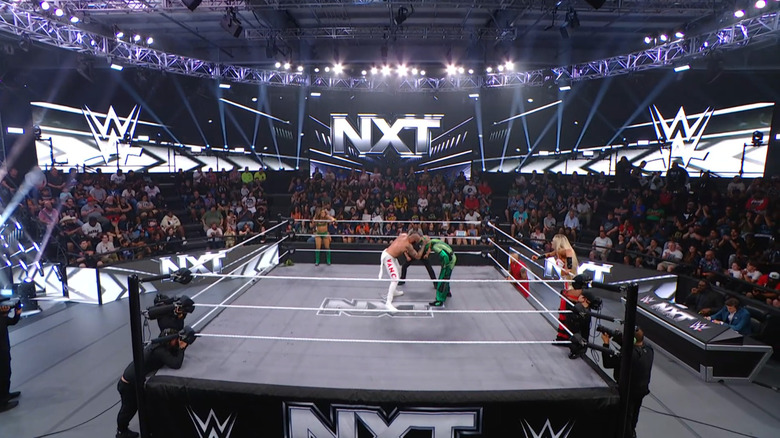 All four competitors in the ring
