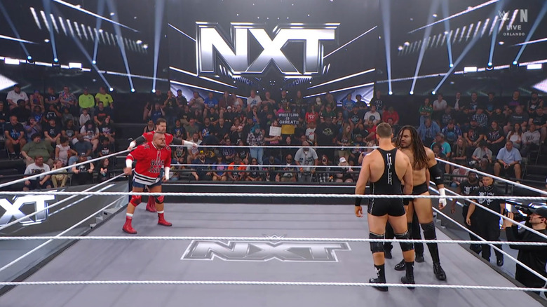 The four men inside the ring