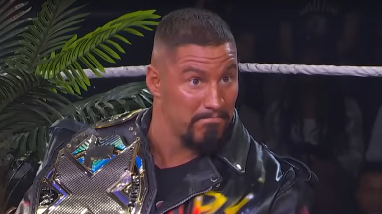 Bron Breakker holding the NXT Championship