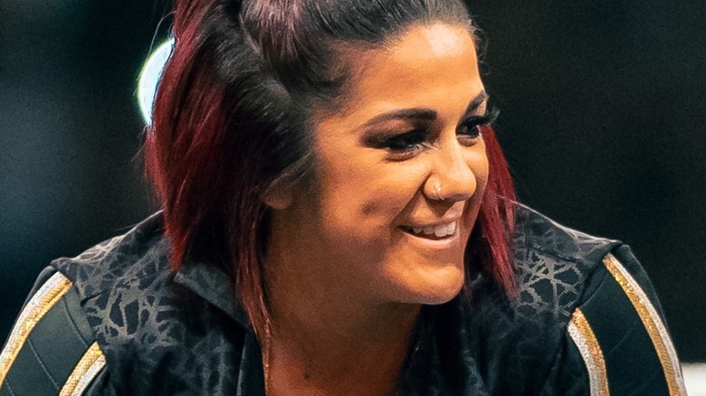 Bayley smiling