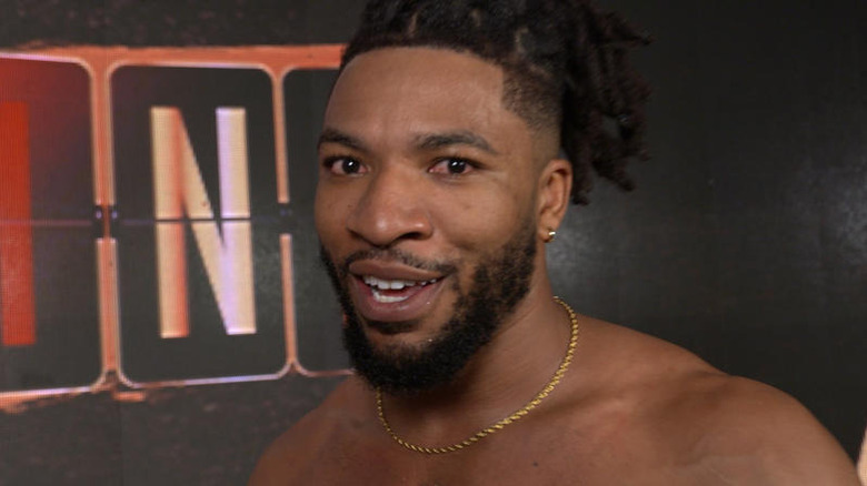 Trick Williams backstage at "WWE NXT"
