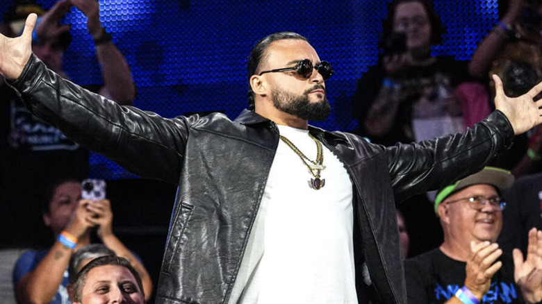 Montana posing in the NXT crowd