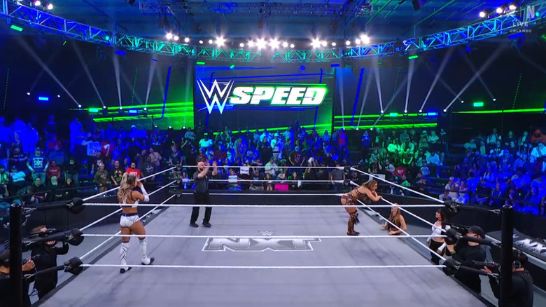 Raye and Henley both in the ring