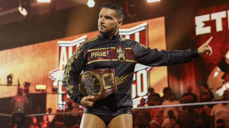 Page in the ring with his North American Championship