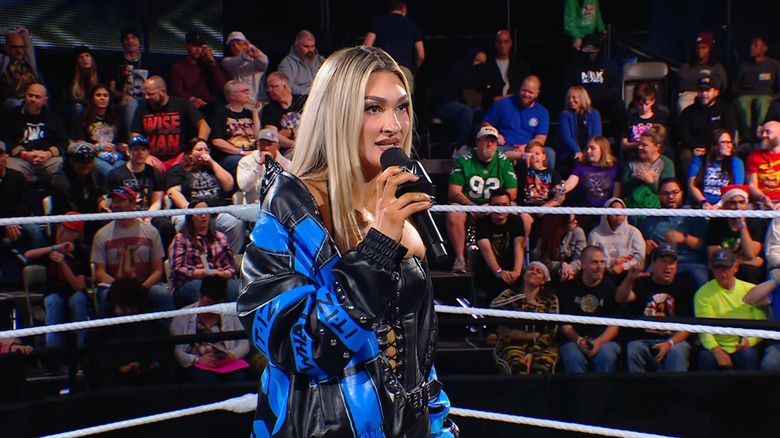 Dame speaking in the ring