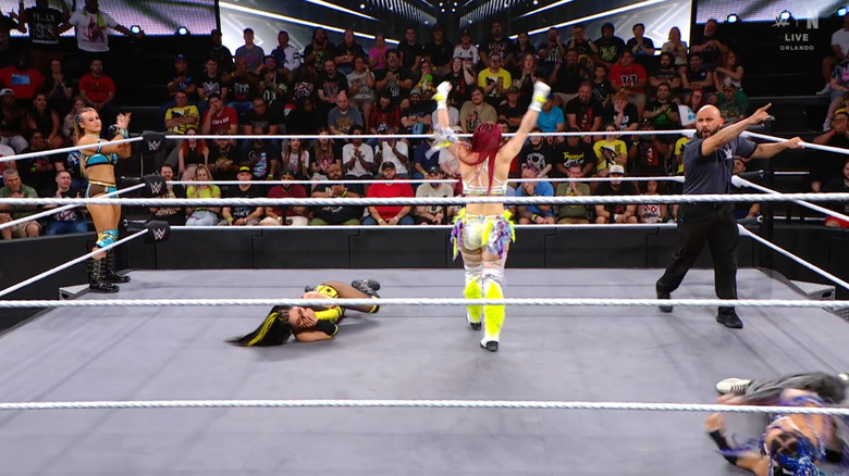 The four women in the ring