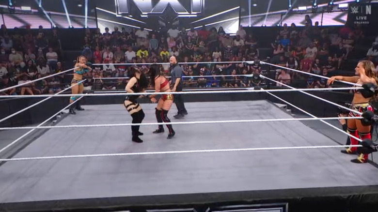 The four women in the ring