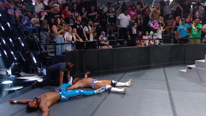 The three men in the ring
