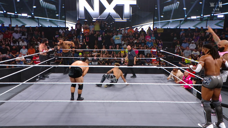 The six men in the ring