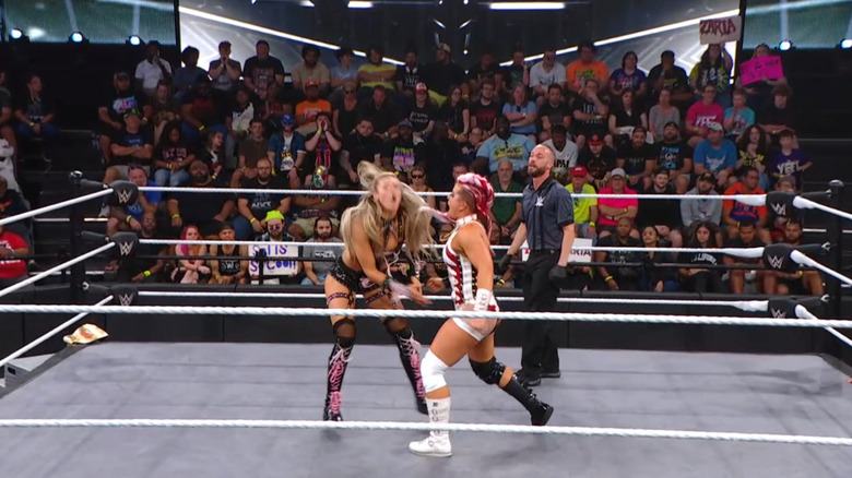 Dame and Zaria inside the ring