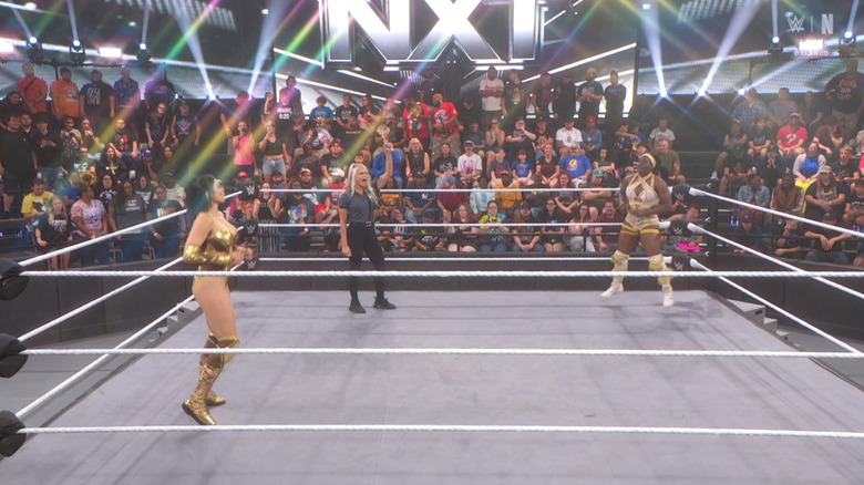 Grace and Steele inside the ring