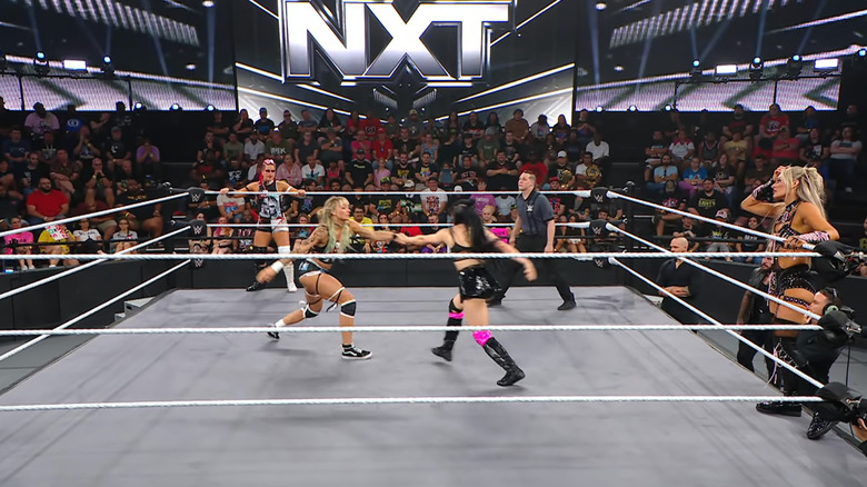 The four women in the ring