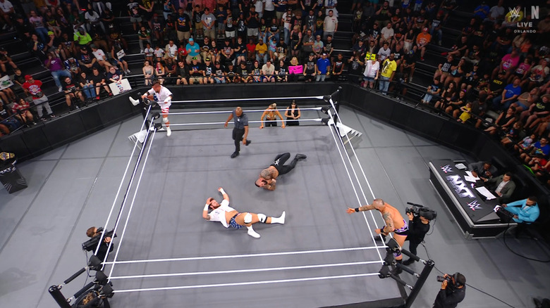 The four men inside the ring