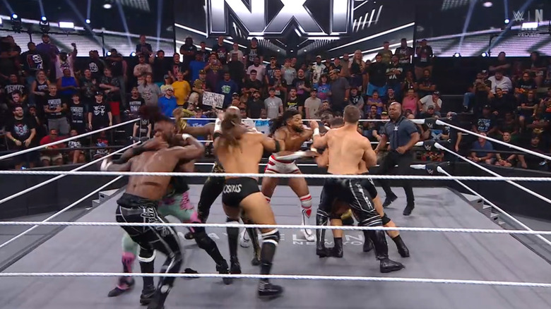 Everyone brawling with one another