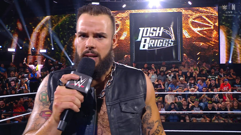 Briggs speaking in the ring