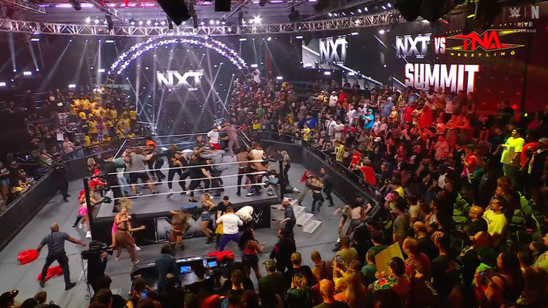 Everyone brawling with one another