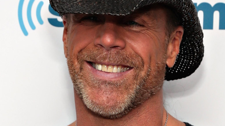 Shawn Michaels smiles at a press event