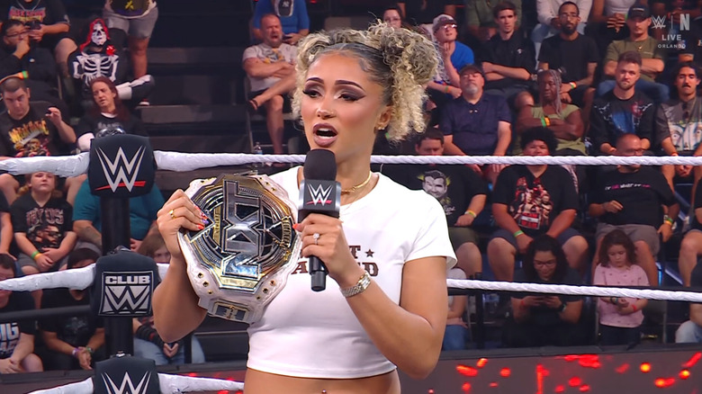 Jordan speaking in the ring