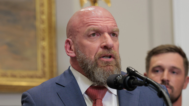 Triple H thinking about what led him to this moment