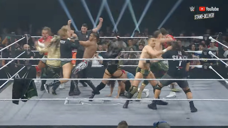 Everyone brawling with one another