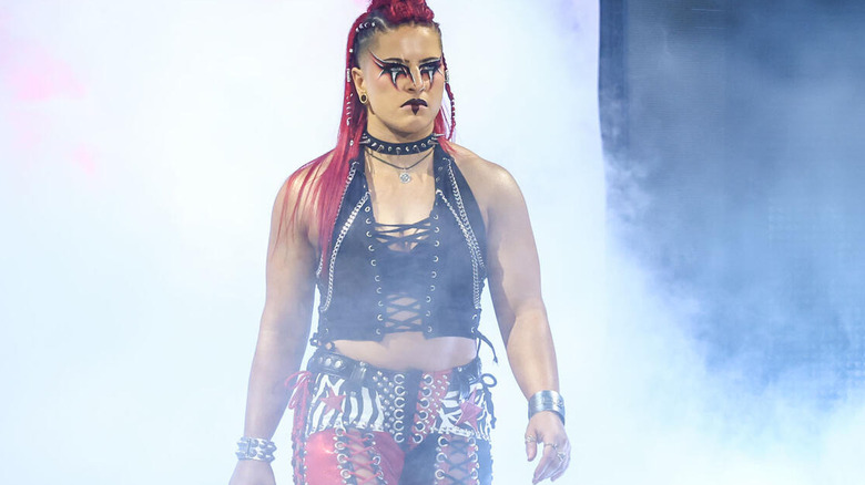 Zaria makes her entrance on "WWE NXT"