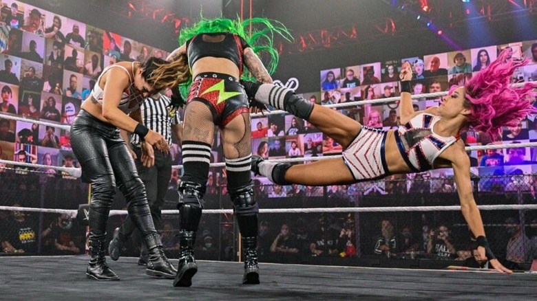 Raquel Gonzalez, Shotzi Blackheart, and Dakota Kai at WWE NXT TakeOver: Vengeance Day