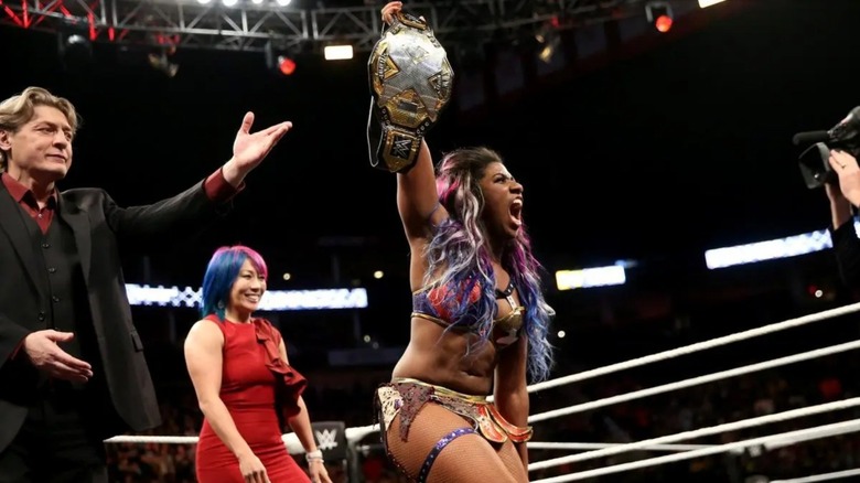 William Regal, Asuka, and Ember Moon at WWE NXT TakeOver: WarGames 2017