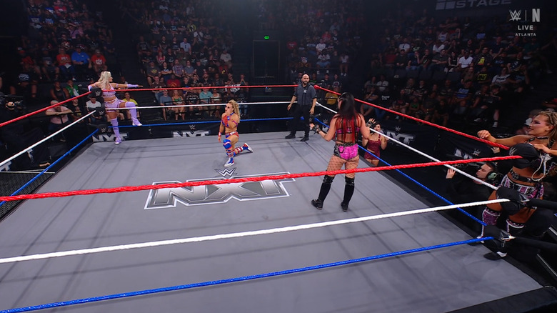 All four women in the ring