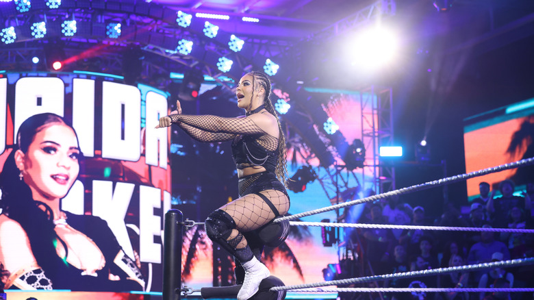 Jaida Parker makes an entrance