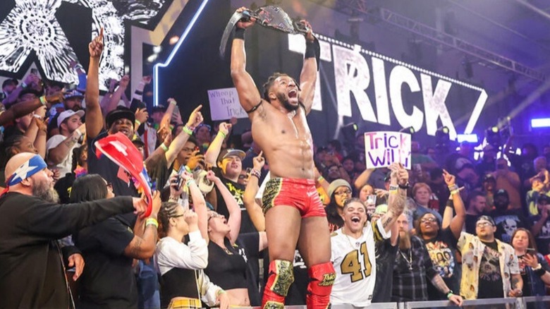 Trick Williams celebrating on WWE NXT