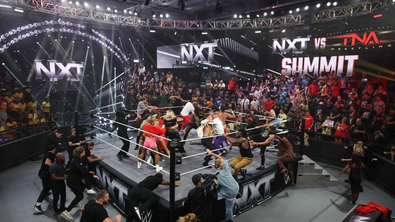 The WWE NXT and TNA Rosters on WWE NXT