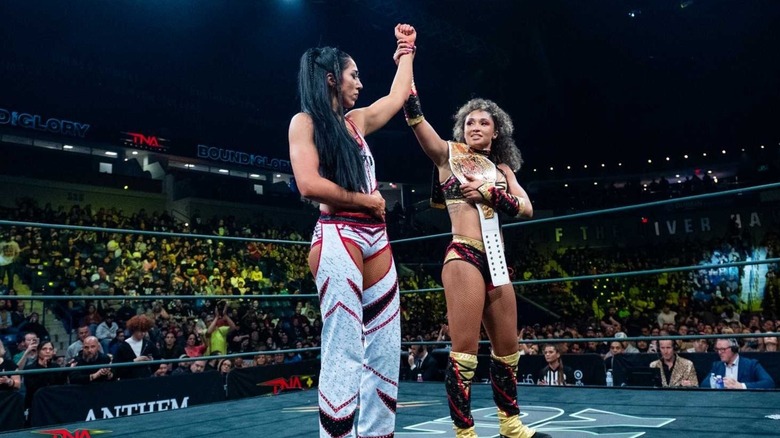 Indi Hartwell and Kelani Jordan at Bound for Glory