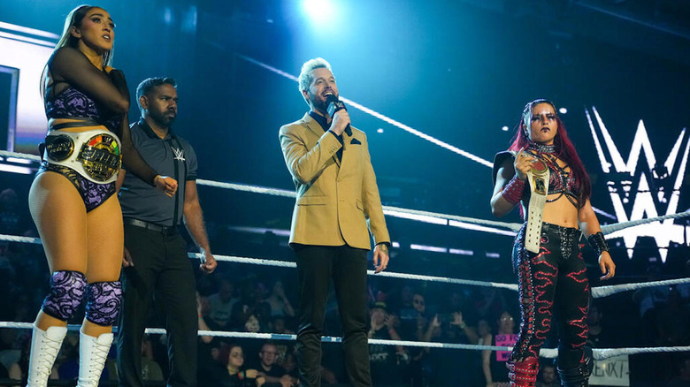 NXT NA Champion Zaria and Women's Speed Champion, Wren Sinclair