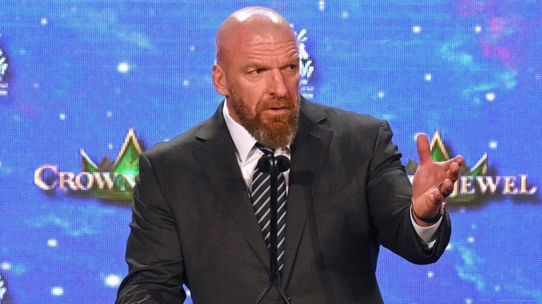 Triple H at WWE Crown Jewel press conference