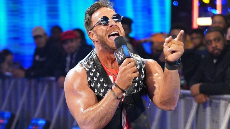 LA Knight cutting a promo