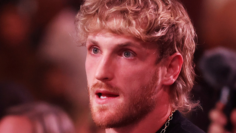 Logan Paul attends his brother's boxing match