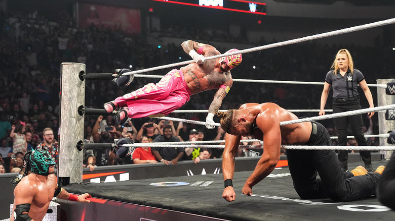 Rey Mysterio delivers a 619 to Big Cass on "WWE Raw"