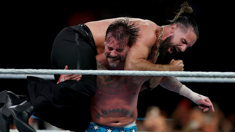 CM Punk and Seth Rollins at WWE SummerSlam 2025