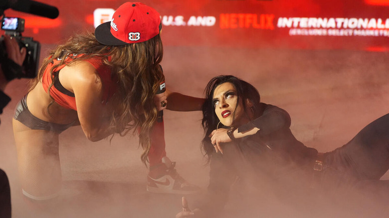 Nikki Bella speaking to Stephanie Vaquer on "WWE Raw"