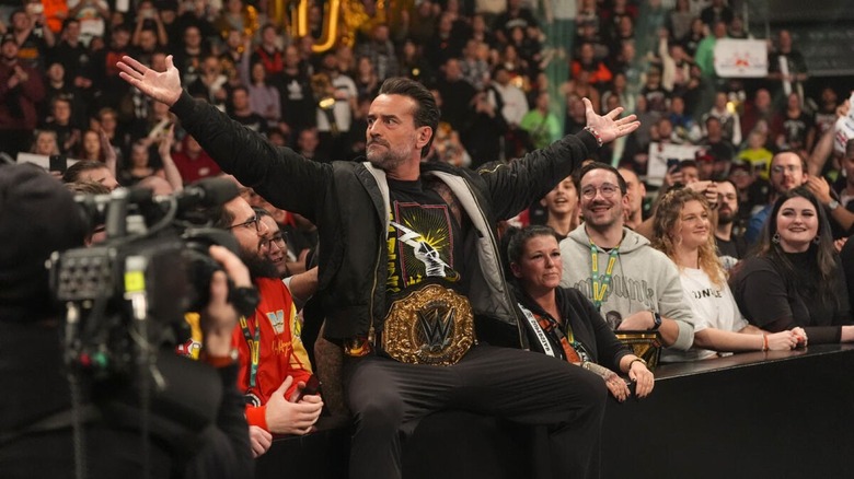 CM Punk poses on "WWE Raw"