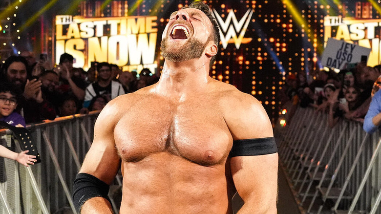 LA Knight laughs on "WWE Raw"