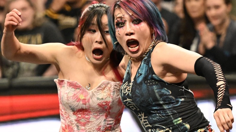 IYO SKY and Asuka on "WWE Raw"