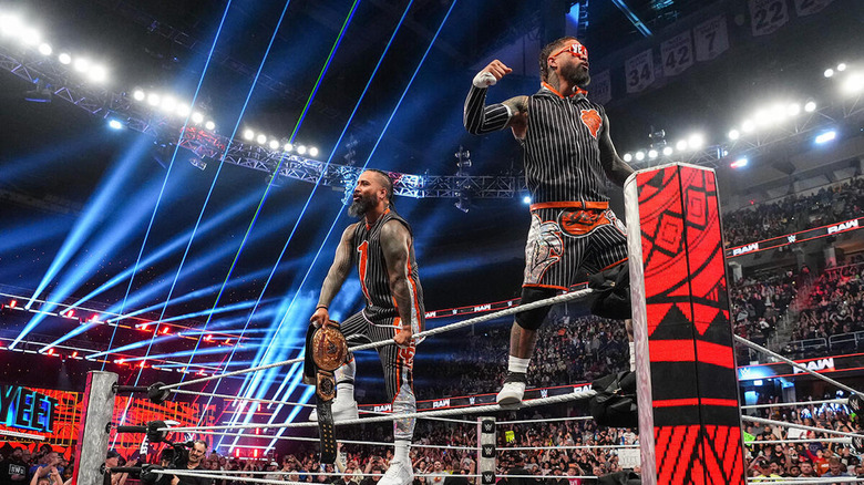 The Usos make an entrance